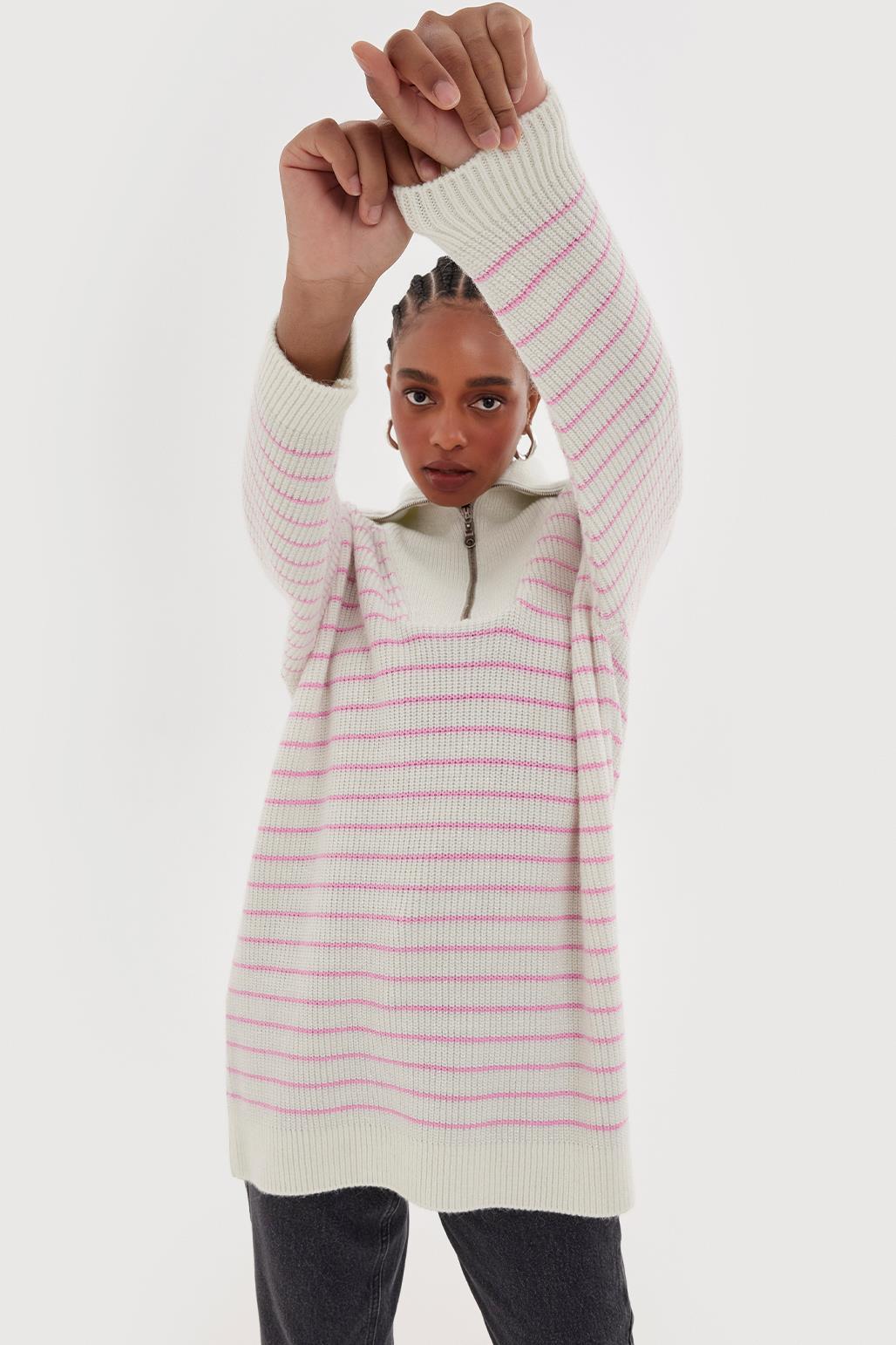 Pink shop lurex jumper