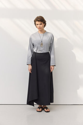 Godet Skirt Black