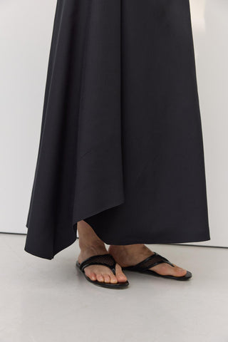 Godet Skirt Black