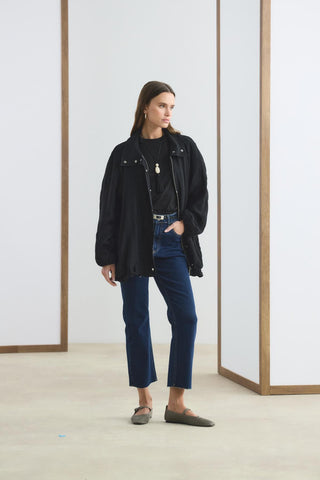 Silver Rectangle Buckle Belt Black