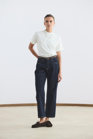 Silver Buckle Adjustable Slim Belt Tan