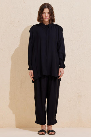 Helen Shirt Trousers Set Black