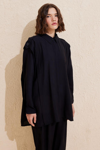 Helen Shirt Trousers Set Black