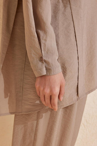 Helen Shirt Trousers Set Mink