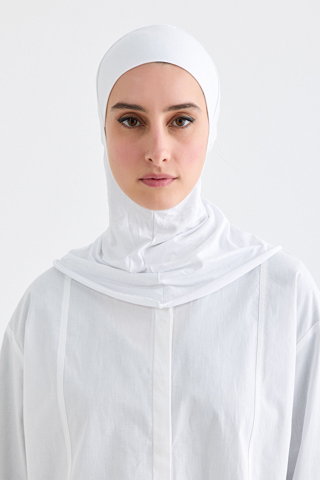 Full Coverage Hijab Undercap White