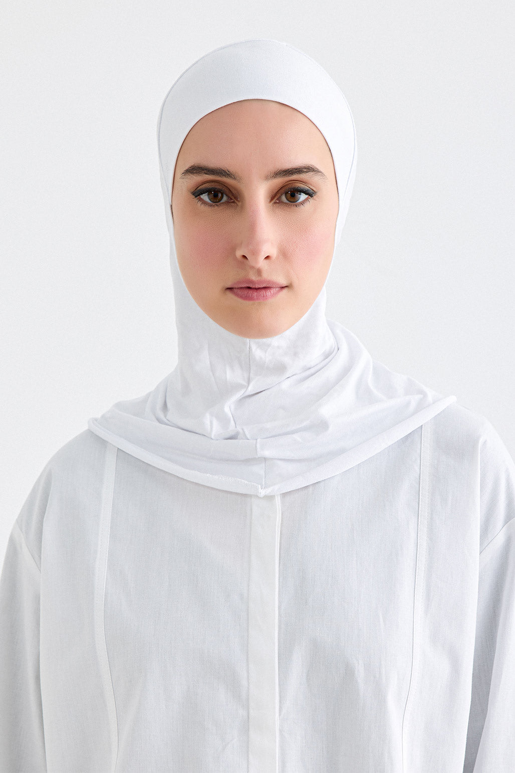 Full Coverage Hijab Undercap White