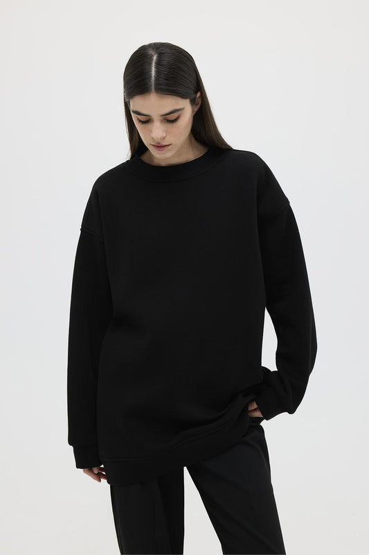 Hooded Oversized Sweat Black