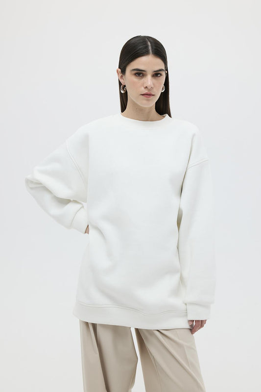 Hooded Oversized Sweat Ecru