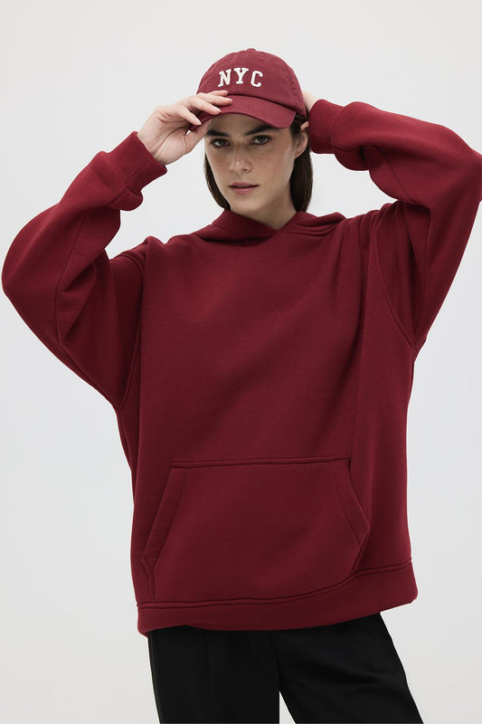 Hooded Sweatshirt Burgundy