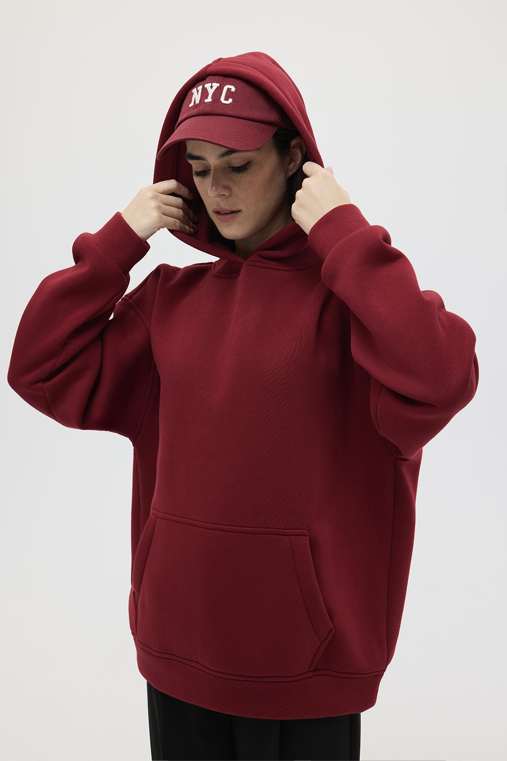 Hooded Sweatshirt Burgundy