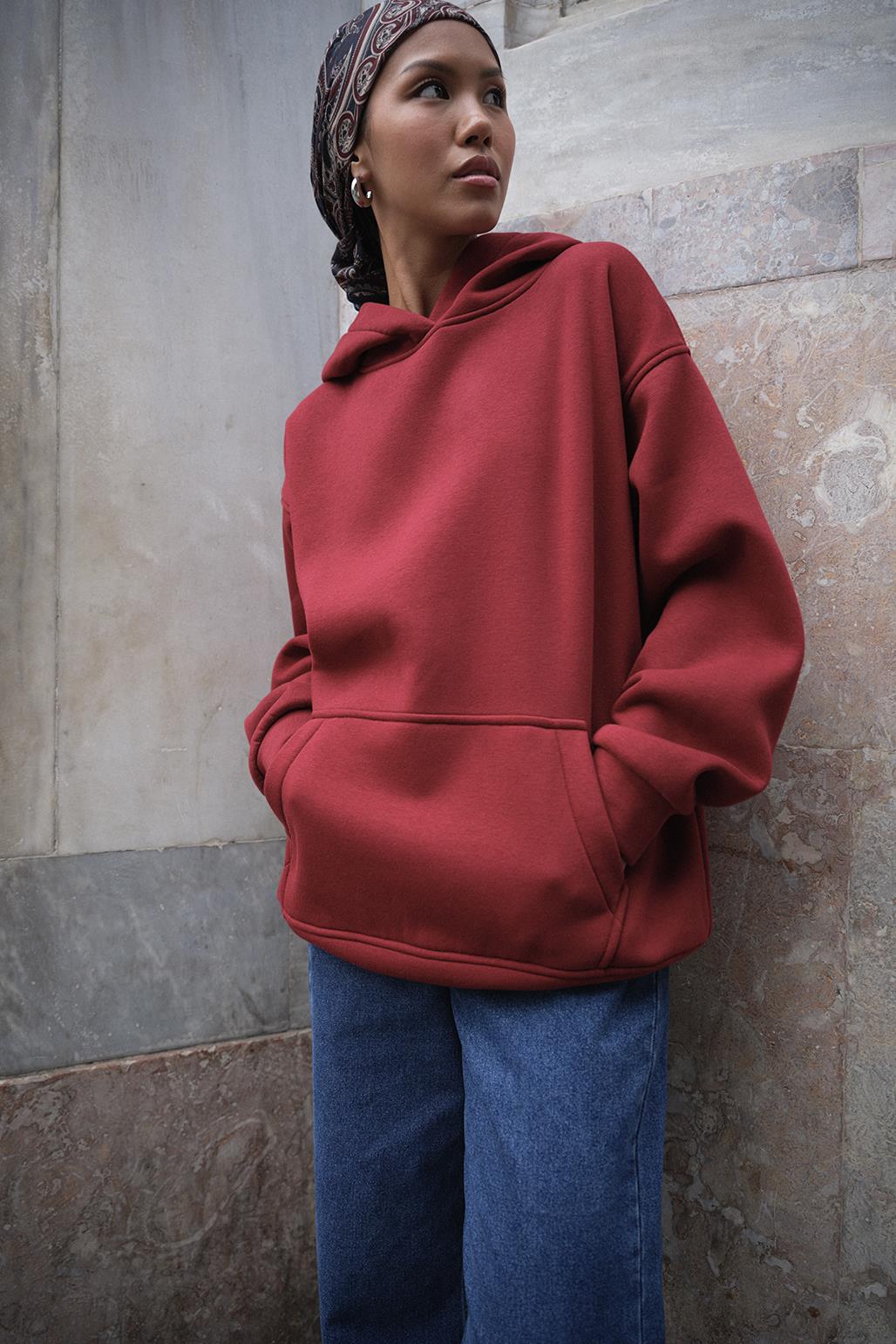 Hooded Sweatshirt Burgundy