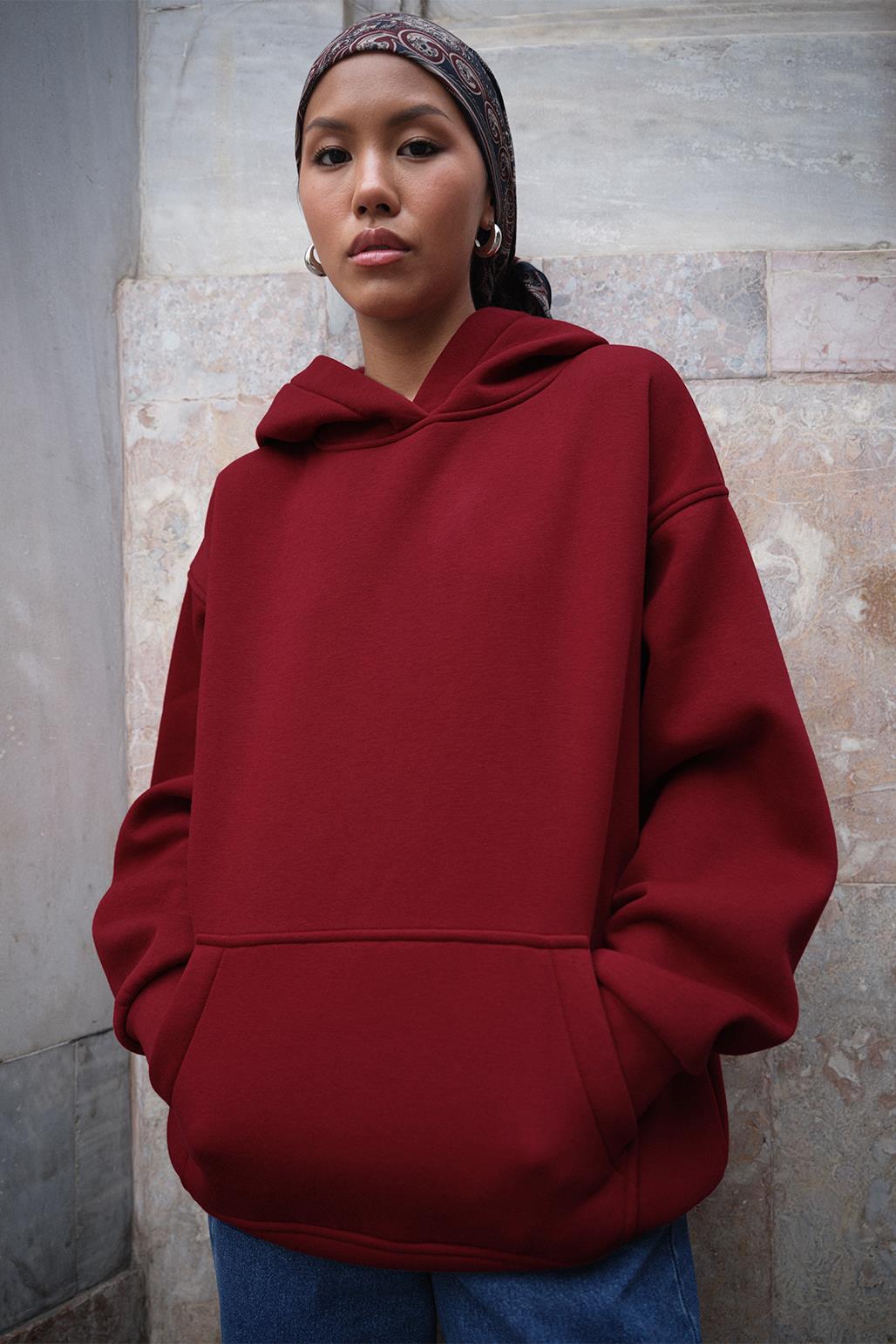 Hooded Sweatshirt Burgundy