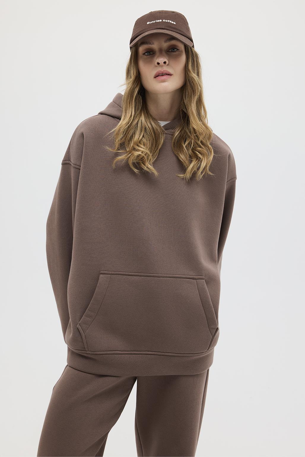 Hooded Sweatshirt Brown