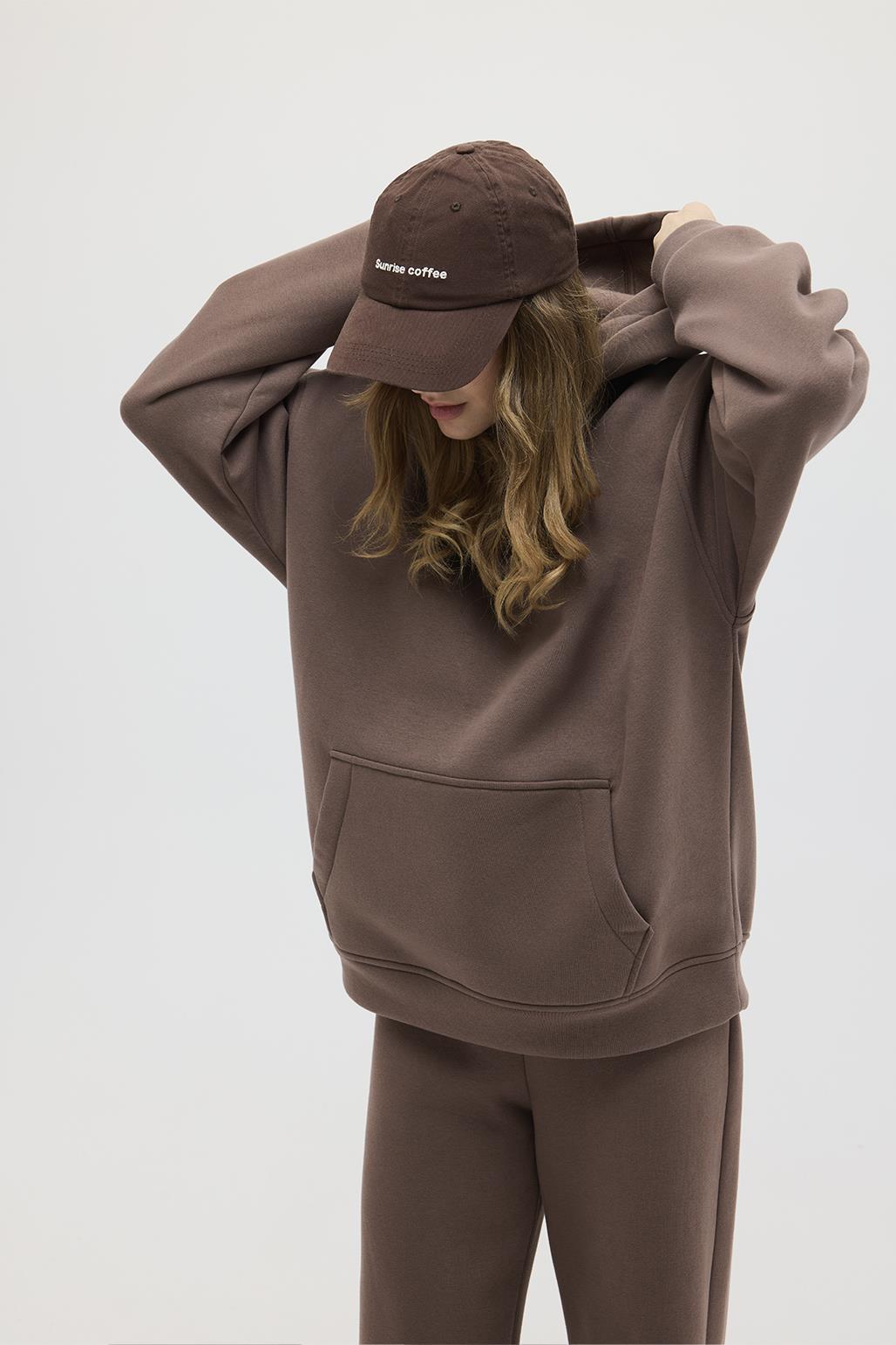 Hooded Sweatshirt Brown