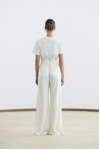 Lightweight Knit Pants Ecru