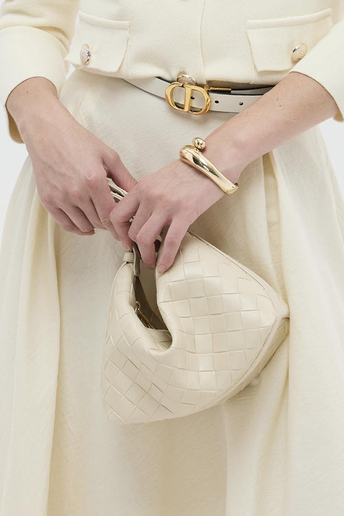 Iris Mini Leather Bag Beige