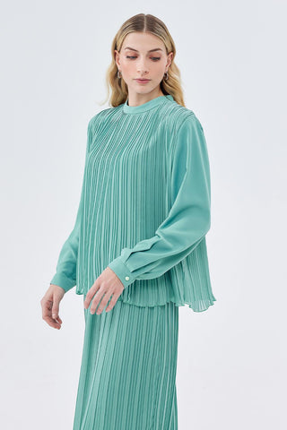 Julia Pleated Detailed Tunic Skirt Mint