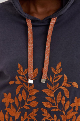 Hooded Embroidered Sweatshirt Anthracite