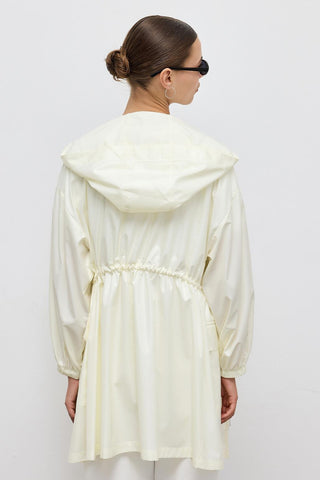 Hooded Raincoat Ecru