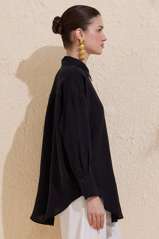 Linen Basic Shirt Black