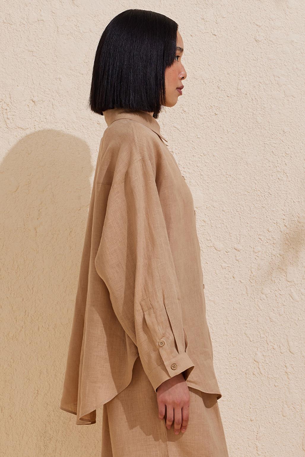 Linen Loa Shirt Camel