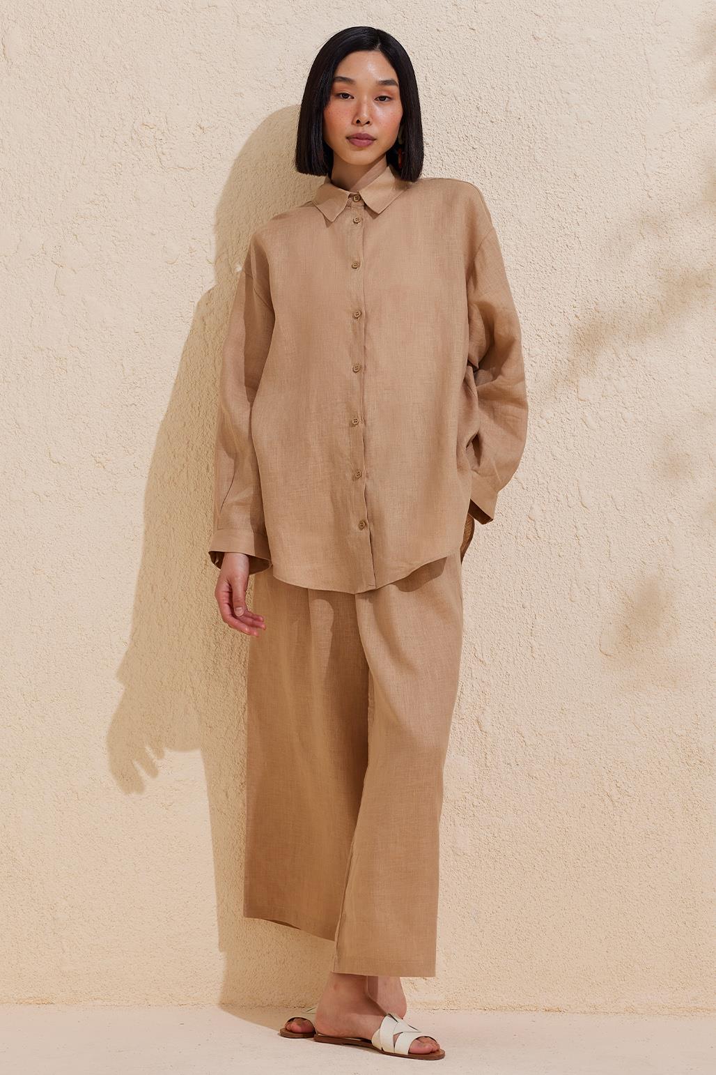 Linen Loa Shirt Camel