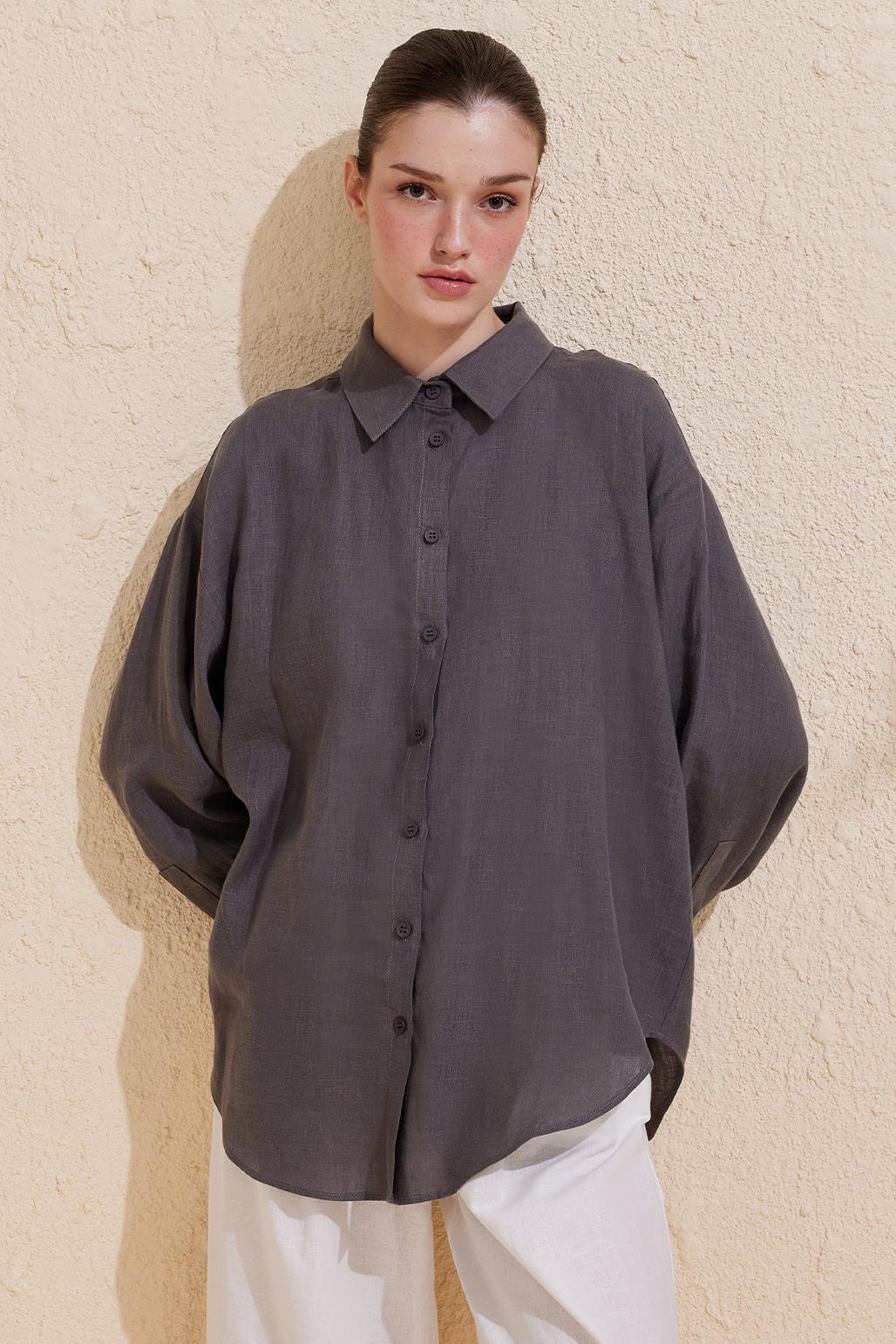 Linen Loa Shirt Gray