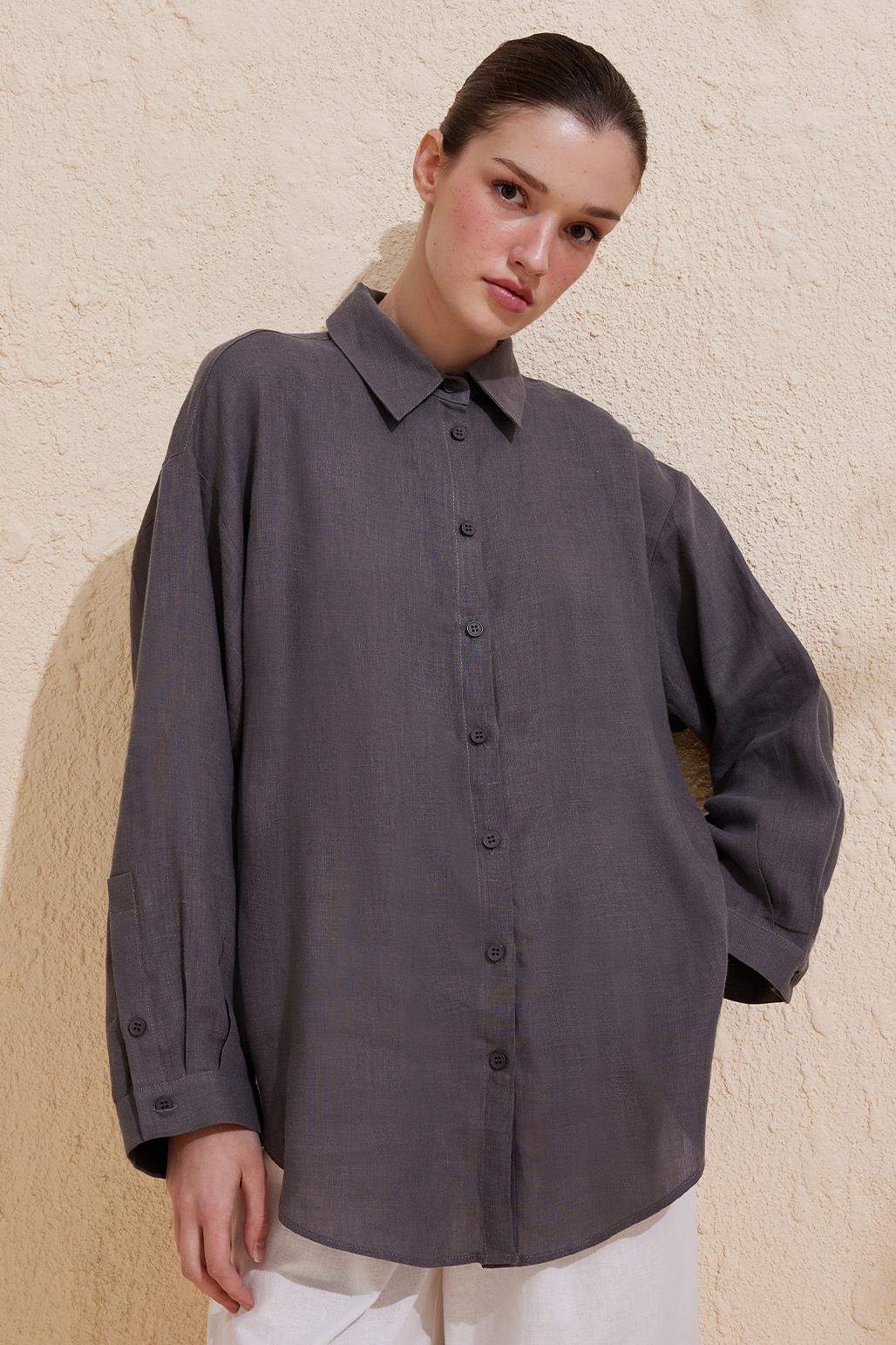 Linen Loa Shirt Gray