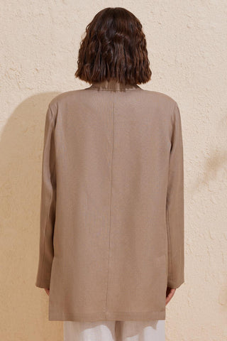 Linen Pera Jacket Camel