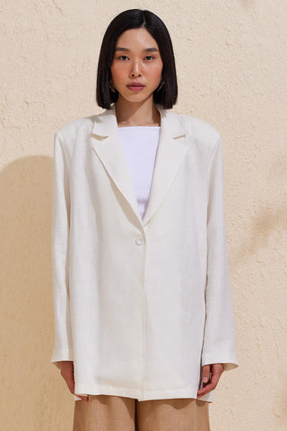 Linen Pera Jacket Ecru