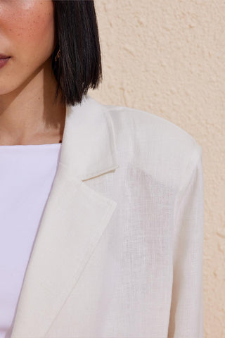 Linen Pera Jacket Ecru