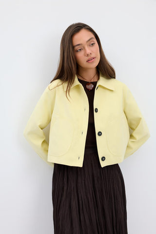 Suede Short Jacket Yellow