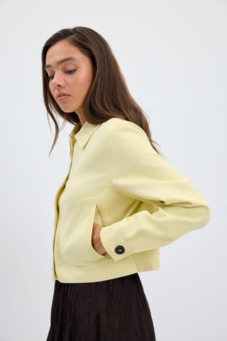 Suede Short Jacket Yellow