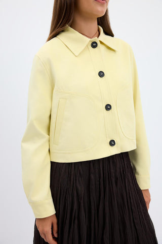 Suede Short Jacket Yellow