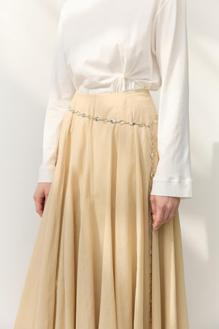 Curved Adjustable Belt Silver