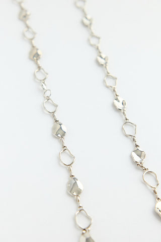 Curved Adjustable Belt Silver