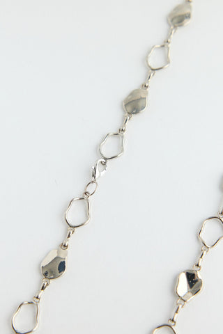Curved Adjustable Belt Silver