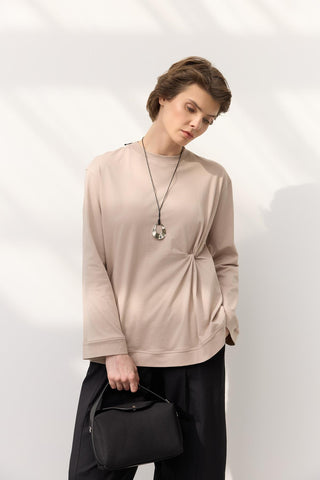 Knot Detail T-Shirt Stone