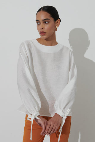 Lona Tunic With Sleeve Lace Ecru