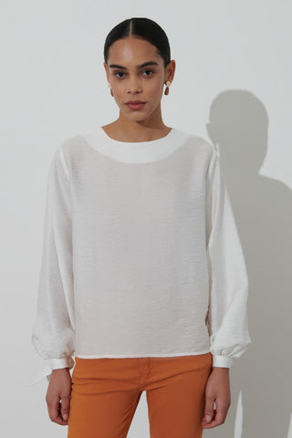 Lona Tunic With Sleeve Lace Ecru