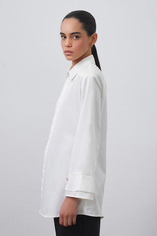 Soho Shirt with Sleeve Detail Ecru