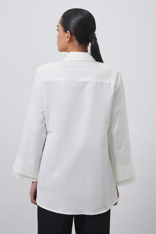 Soho Shirt with Sleeve Detail Ecru