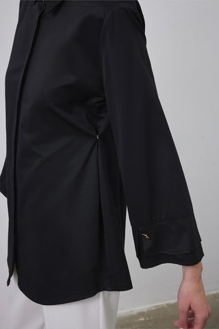 Soho Shirt with Sleeve Detail Black