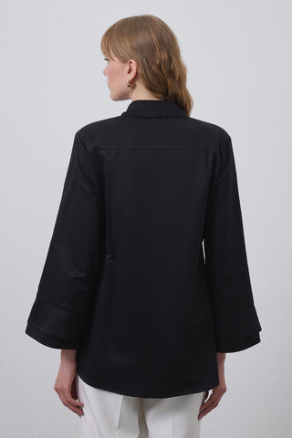 Soho Shirt with Sleeve Detail Black