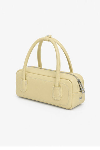 Contrast Stitch Baguette Bag Butter Yellow