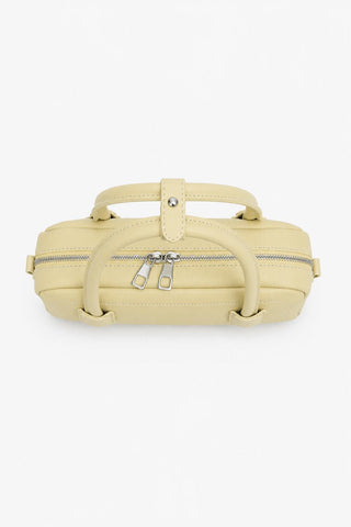 Contrast Stitch Baguette Bag Butter Yellow