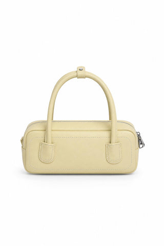 Contrast Stitch Baguette Bag Butter Yellow