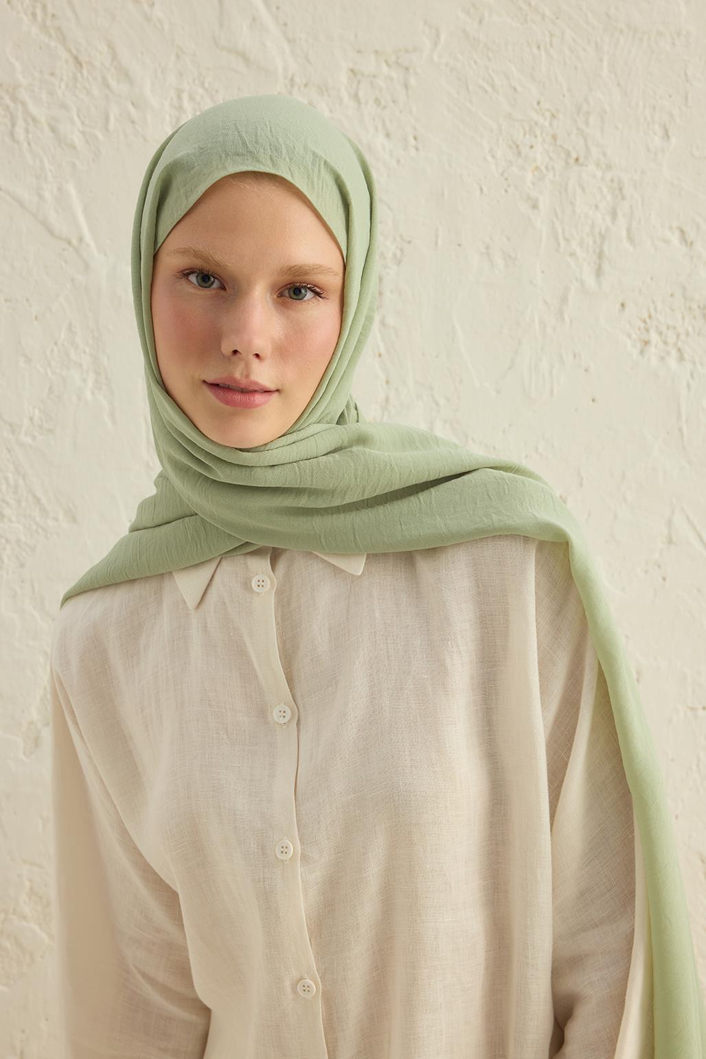 Crepe Krash Shawl Pistachio