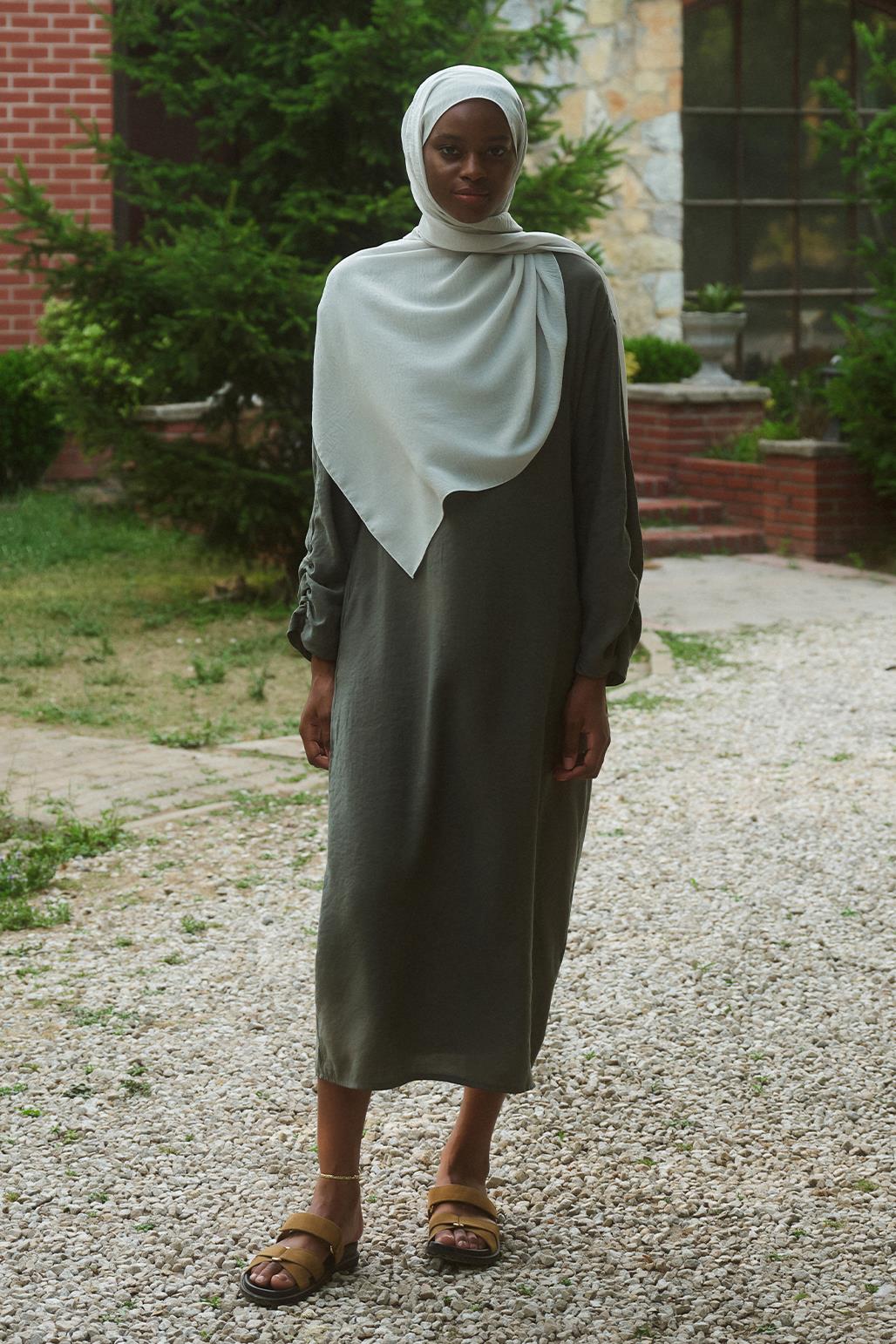 Crepe Krash Shawl Silver