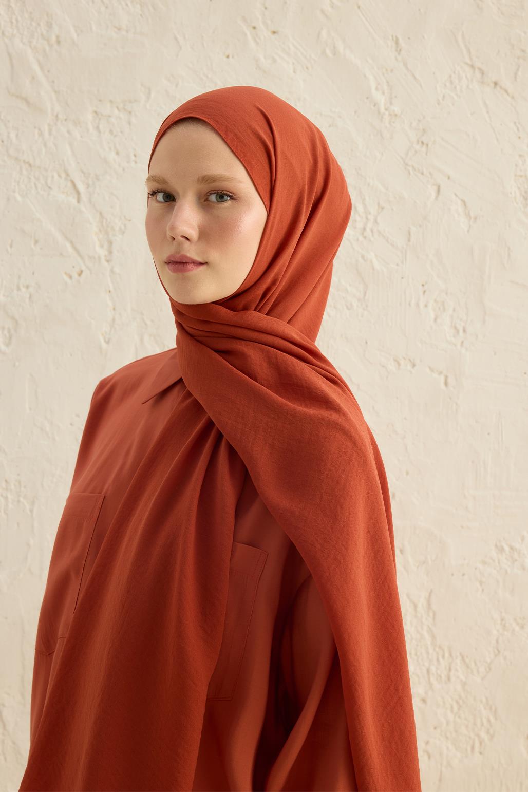 Crepe Krash Shawl Cinnamon